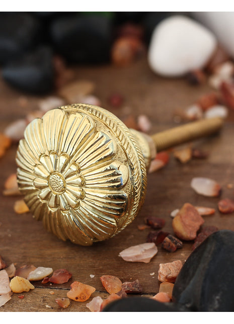 Elegant Golden Solid Brass Metal Door Knob