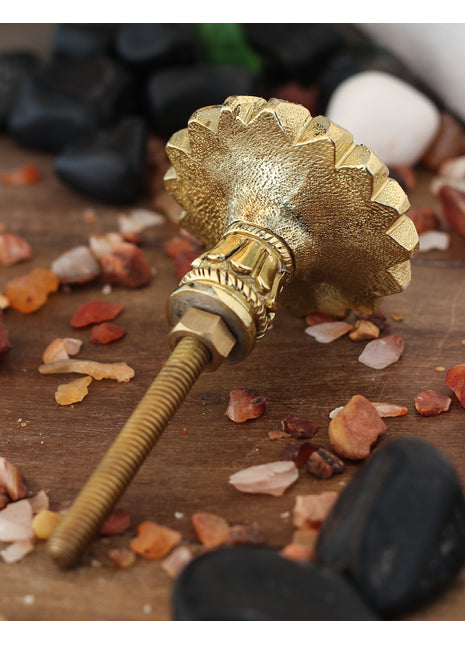 Decorative Flower Solid Brass Door Metal Knob