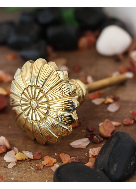 Decorative Flower Solid Brass Door Metal Knob