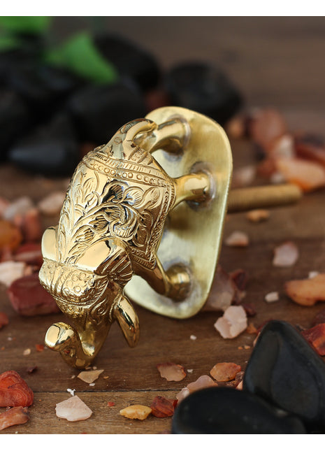 Traditional Elephant Solid Brass Metal Knob