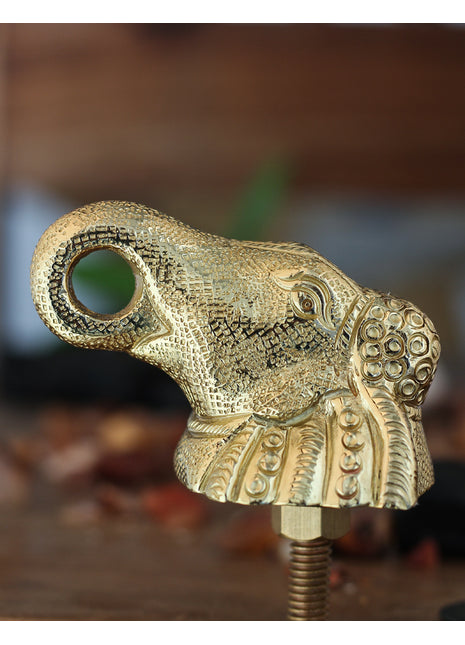 Decorative Elephant Solid Brass Metal Knob