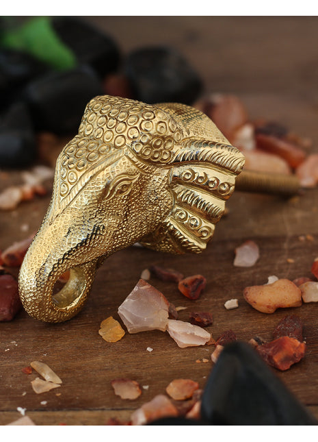 Decorative Elephant Solid Brass Metal Knob