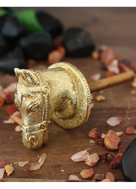 Decorative Horse Shape Solid Brass Metal Knob