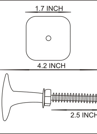Decorative Solid Metal Round Knob