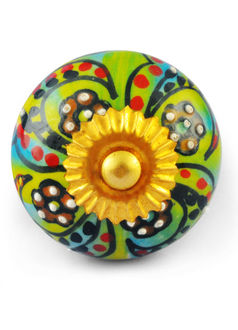Multicolour Knob with white dots