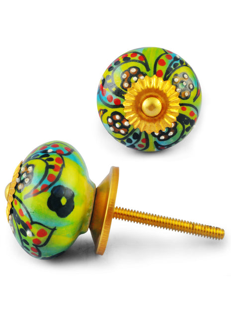 Multicolour Knob with white dots