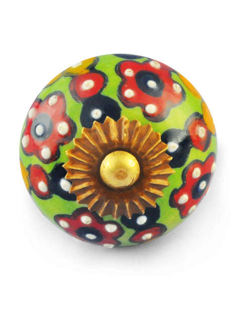 Multicolour Knob with white dots