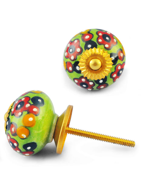 Multicolour Knob with white dots