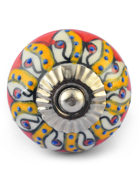 Multicolour Colour Ceramic Knob