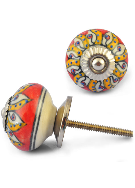 Multicolour Colour Ceramic Knob