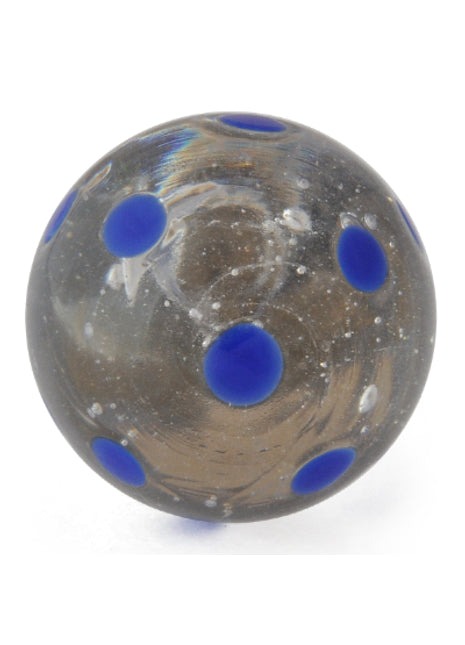 Clear Round Shaped Kitchen Cabinet Knob With Blue Polka Dots
