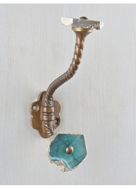 Unique Assorted Shape Sea Green Agate Stone Cabinet Hanger
