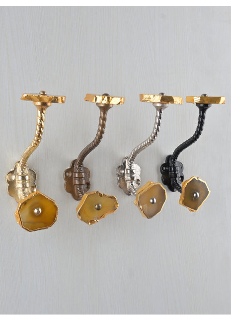 Classy Assorted Shape Brown Agate Stone Unique Wall Hanger