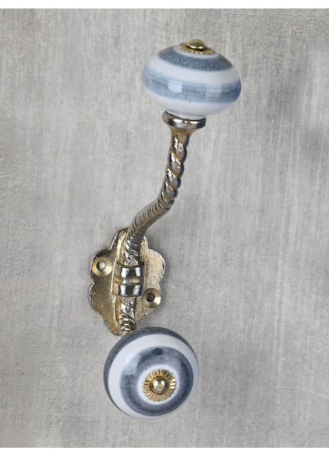 Spiral Grey And White With Metal Wall Hanger