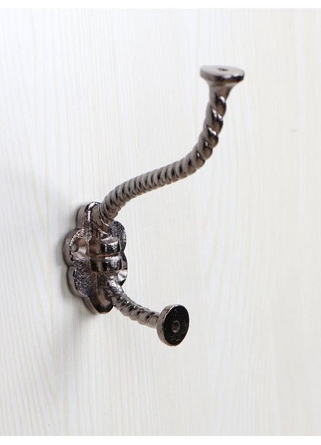 Elegant Blue Ceramic Knob Green Leaves With Metal Wall Hanger