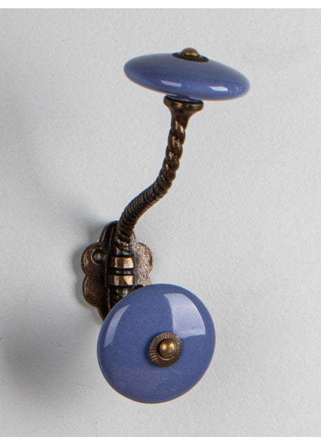 Stylish Light Purple Ceramic Knob Metal Wall Hanger