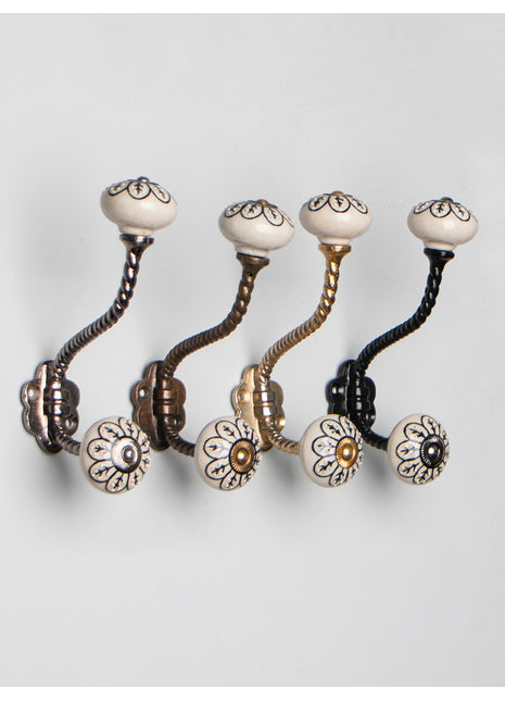 Black design Ceramic Knob Hanger
