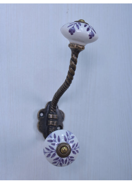 Light Purple Design Knob - Metal Wall Hanger