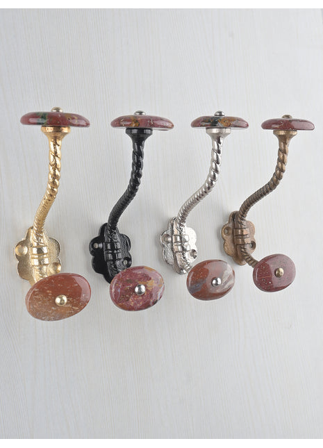 Amazing Agate Natural Gemstone Wall Hanger - Reddish Brown