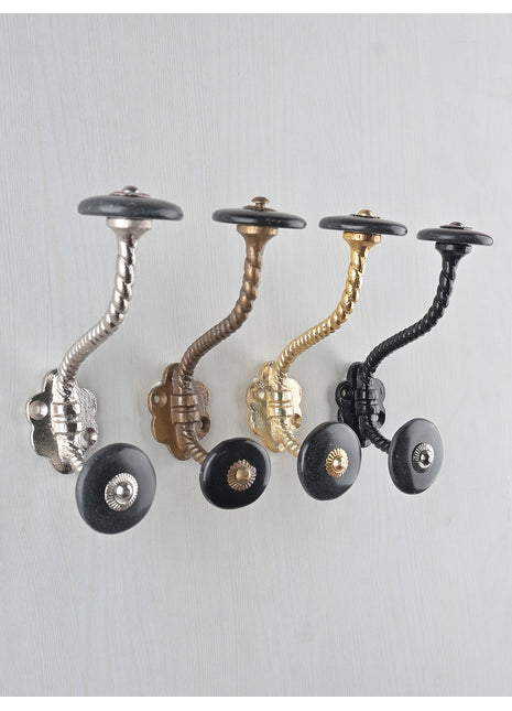 Beautiful Agate Natural Gemstone Wall Hanger - Black