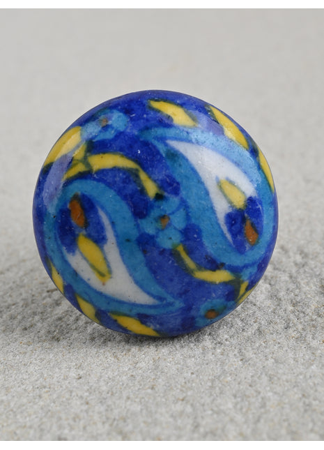 Handmade Blue And Turquoise Ceramic Drawer Knob