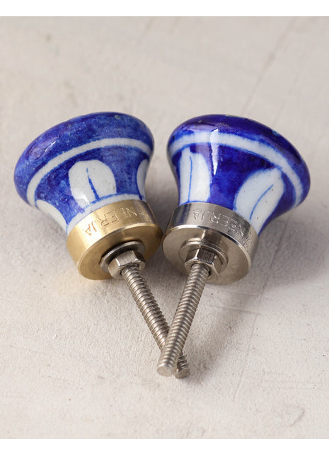 Turquoise And Blue Ceramic Blue Pottery Dresser Cabinet Knob