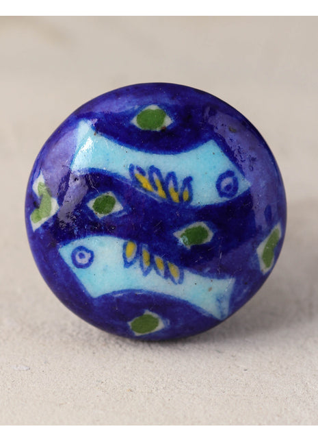 Turquoise And Blue Ceramic Blue Pottery Dresser Cabinet Knob