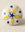 Stylish White Ceramic Blue Pottery Drawer Knob With Yellow Flower