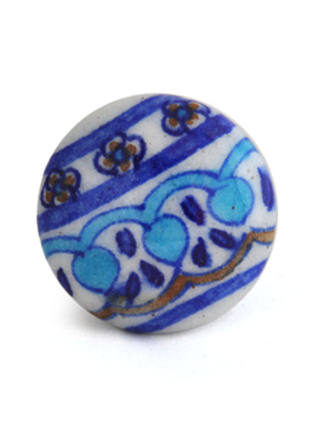 Elegant Multicolor Designer Ceramic Blue Pottery Drawer Knob