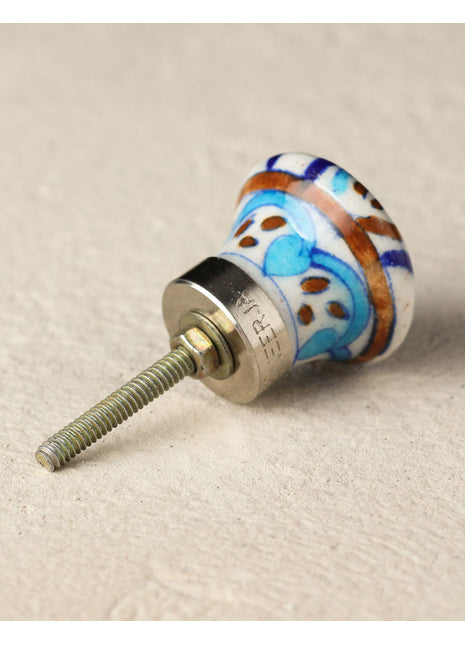 Designer Multicolor Ceramic Blue Pottery Dresser Cabinet Knob