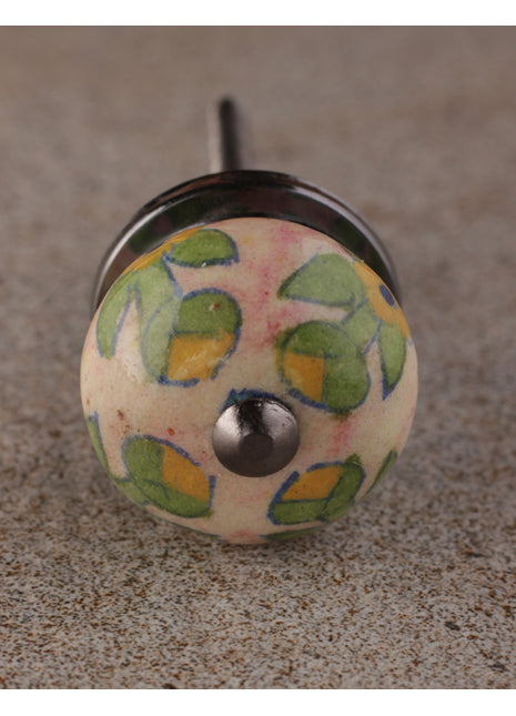 Unique Decorative Pink Floral Beaded Bathroom Knob