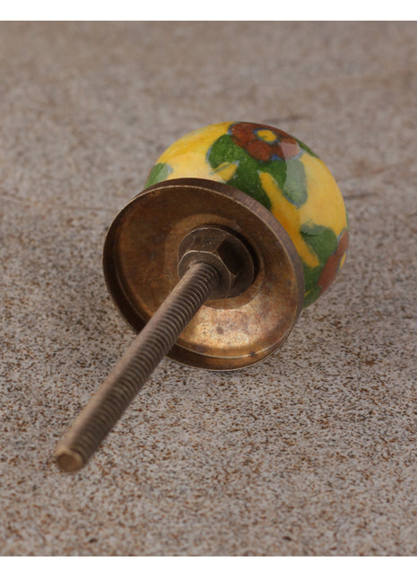 Antique Brown Floral Beaded Wardrobe Knob