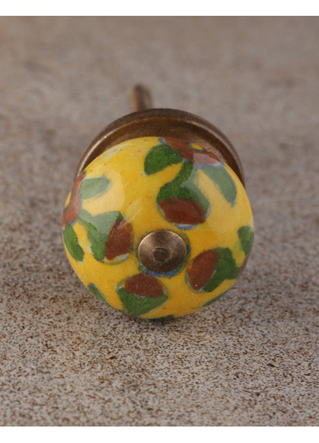 Antique Brown Floral Beaded Wardrobe Knob