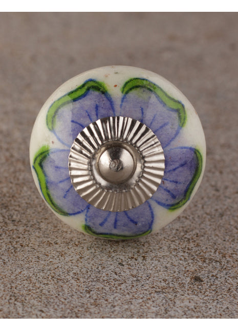 Unique Floral Design Round Beaded Drawer Knob
