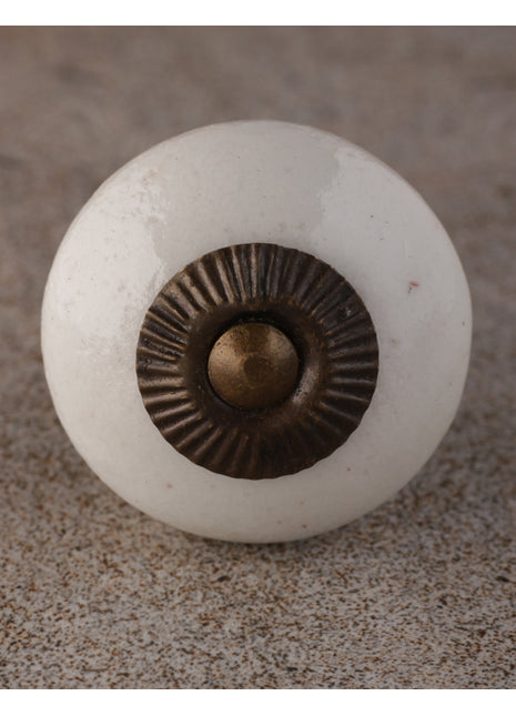 Solid White Ceramic Kitchen Cabinet Knob