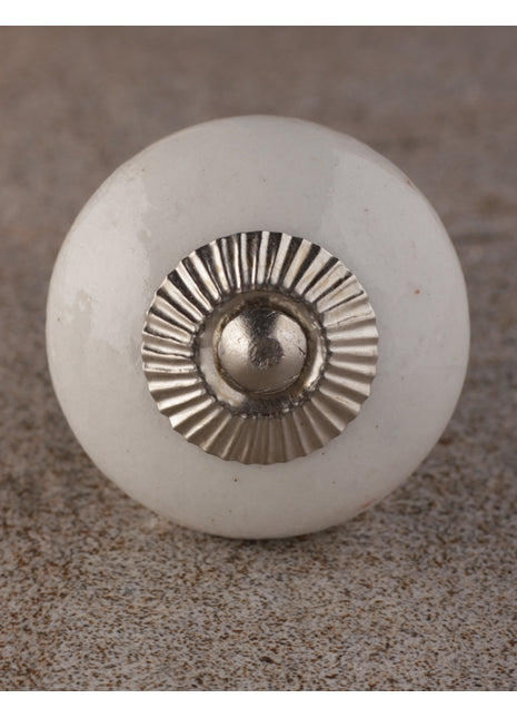 Solid White Ceramic Kitchen Cabinet Knob