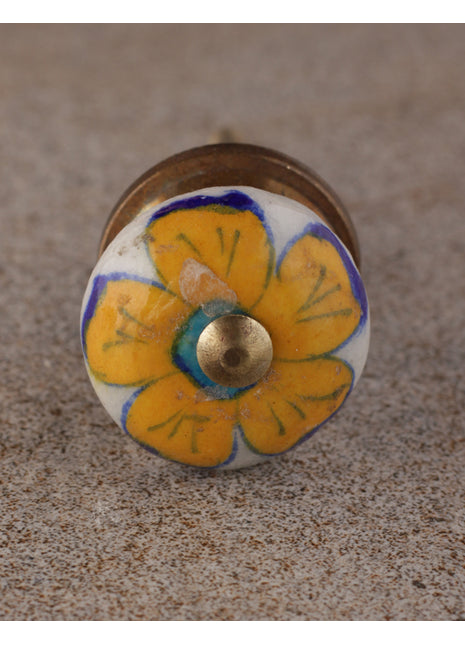 Beaded Antique Floral Kitchen Cabinet Knob
