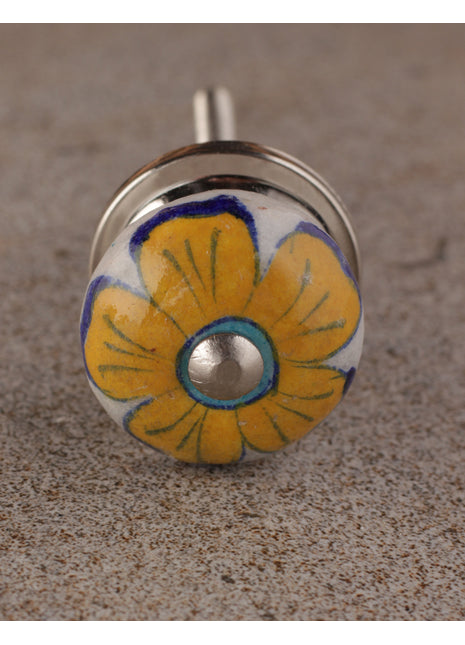 Beaded Antique Floral Kitchen Cabinet Knob