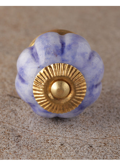 Stylish Puple Melon Shaped Ceramic Wardrobe Cabinet Knob