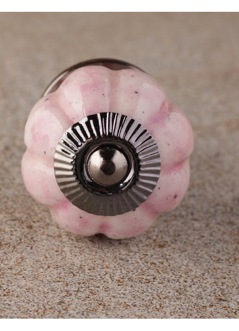 Unique Rustic Pink Ceramic Wardrobe Cabinet Melon Knob