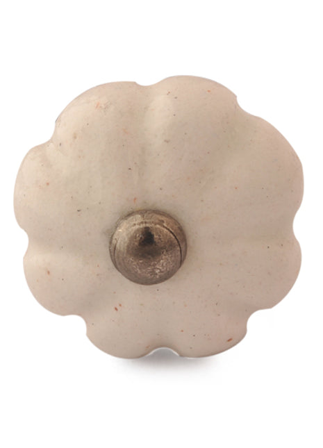 Solid White Flower Shaped Bathroom Cabinet Knob