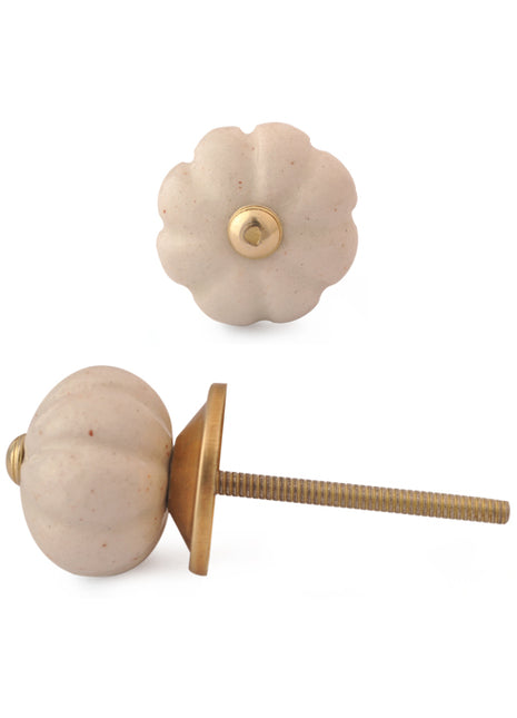 Solid White Flower Shaped Bathroom Cabinet Knob