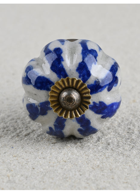 Blue Design Ceramic Knob