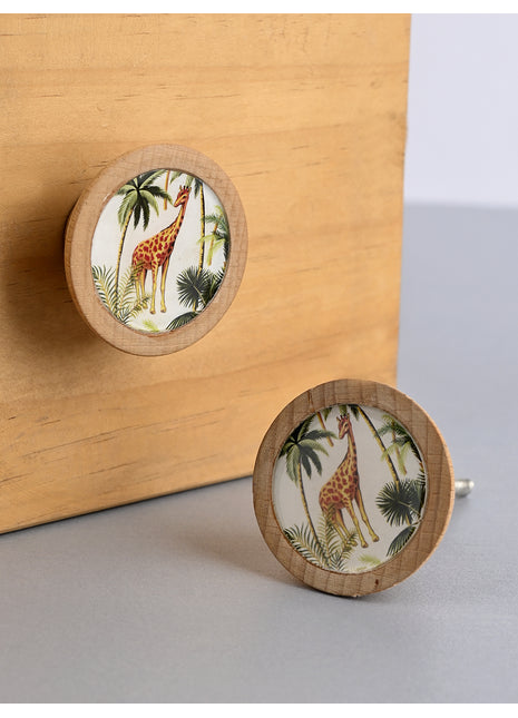 Animal Safari Cabinet Knob Giraff Design