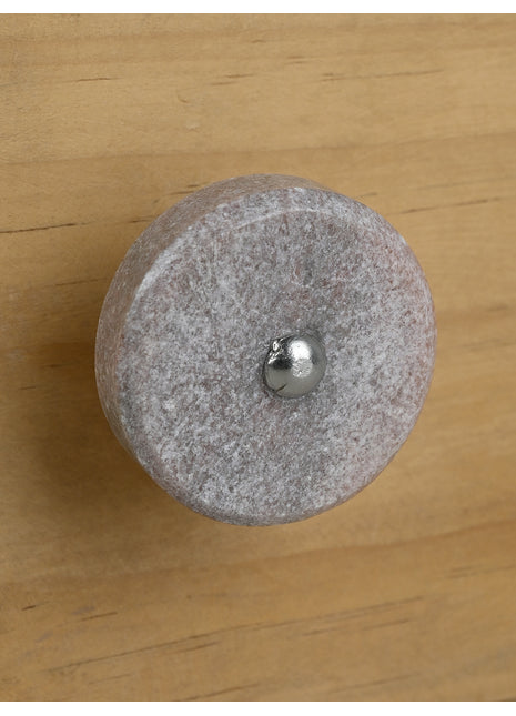 Round Shape Light Orange and Grey Color Stone Cupboard Drawer Knob
