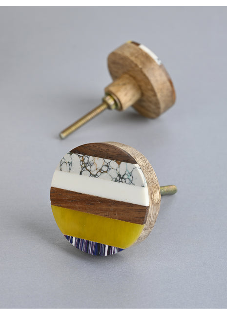 Handmade Round Shape Resin Colorful Cabinet Drawer Knobs