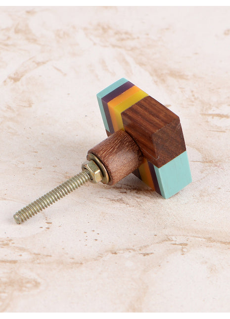 Modern Wood and Resin Door Knob Drawer Knob