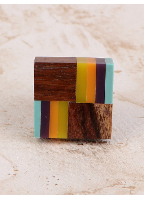 Modern Wood and Resin Door Knob Drawer Knob