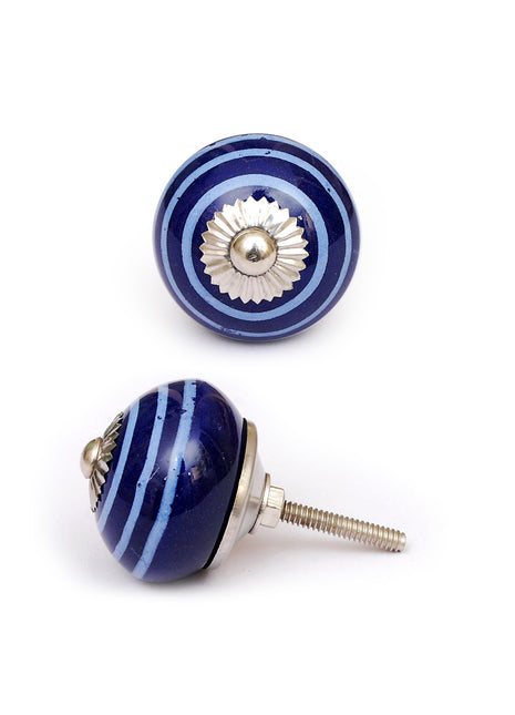 Blue And Turquoise Spiral Dresser Cabinet Knob