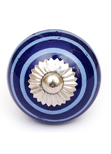 Blue And Turquoise Spiral Dresser Cabinet Knob